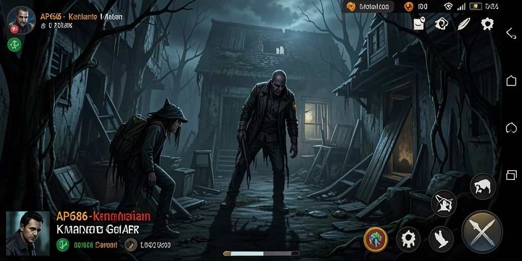 Gameplay menyeramkan AP686 dengan suasana gelap.