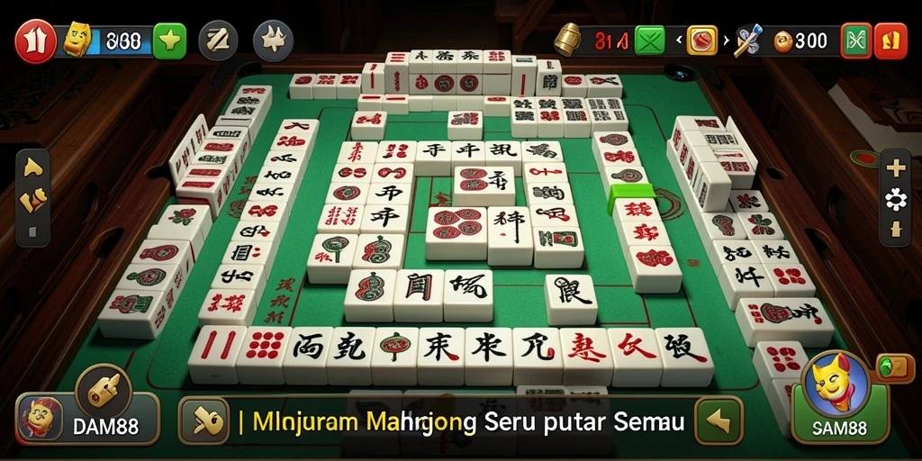Tampilan gameplay Mahjong yang menarik dan menantang di DAM88.
