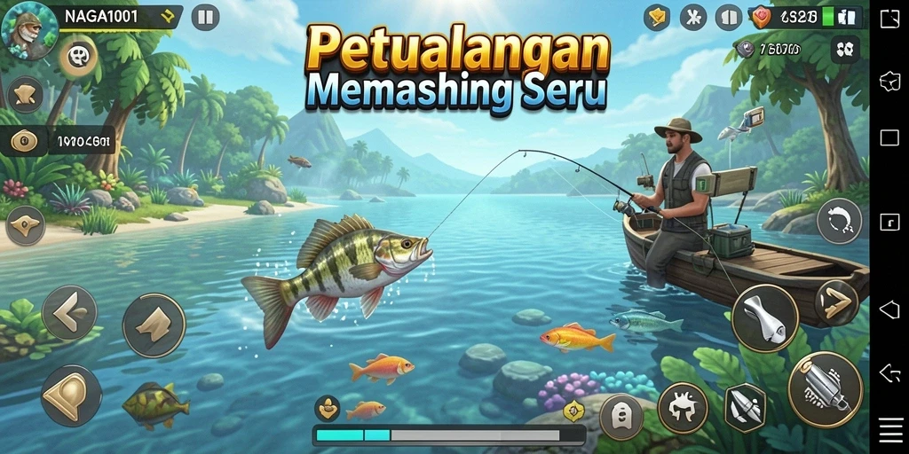 Tangkapan ikan yang luar biasa di <strong>NAGA1001</strong> menampilkan gameplay memancing yang menarik.