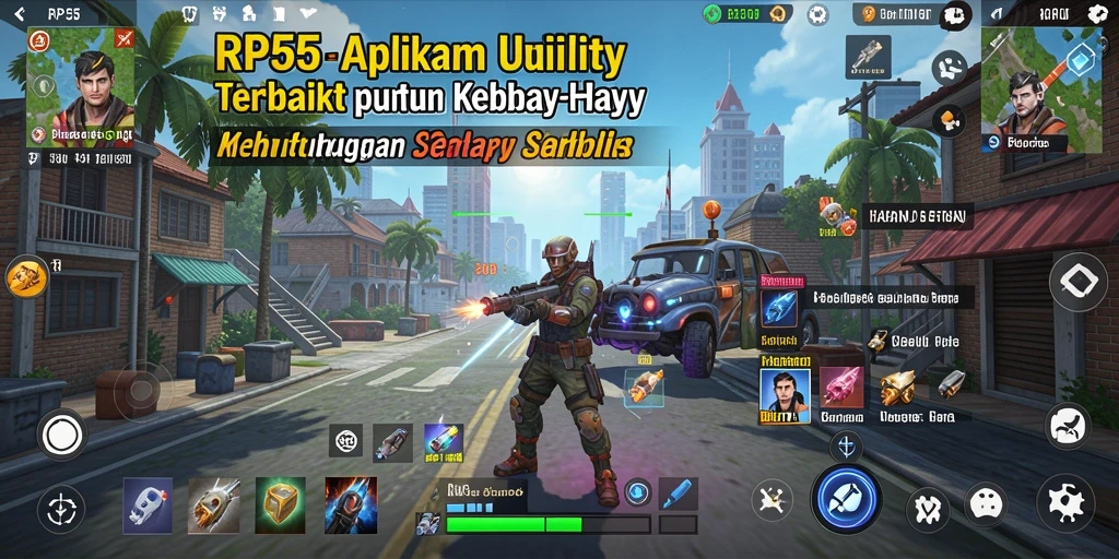 Tampilan antarmuka aplikasi RP55 yang modern dan fungsional.